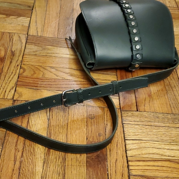 OND DAY SPECIAL! Ba&Sh Green Crossbody Bag w/ Belted Closure - Picture 3 of 8
